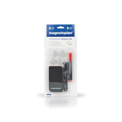 Obrázek magnetoplan Startovací sada Whiteboard, praktická s magnetickou stěrkou, 2 popisovači na tabuli a flipcharty 4 magnety