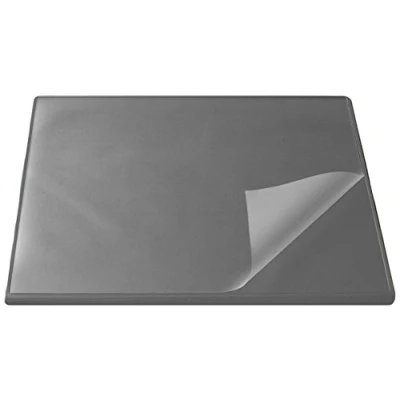 Obrázek Läufer 44623 Durella Flexoplan podložka na psací stůl s ochranou hran a průhlednou podložkou, 52 x 65 cm, protiskluzová psaní, šedá