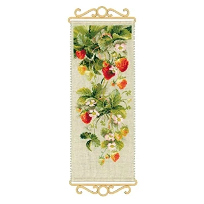 Obrázek Riolis Kreuzstich Set Strawberry kit7.5 inch X 19 14 Count, Acryl, Mehrfarbig