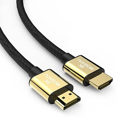 Obrázek SIKAI 8K HDMI kabel 1m Highspeed s Ethernet Ethernet/PS4/XBOX/HDTV Premium certifikovaný 3D/AR4K@120HZ 4320p 1080p/HDR/ARC (1 metr, žlutý)