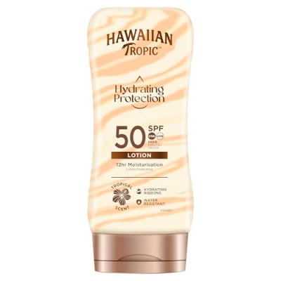 Obrázek Hawaiian Tropic Silk Hydration Protective Sun Lotion Opalovací krém LSF 50, 180 ml, 1 ks, red