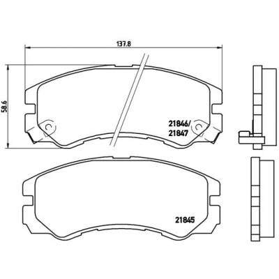 Obrázek Sada brzdových destiček, kotoučová brzda BREMBO P 59 020