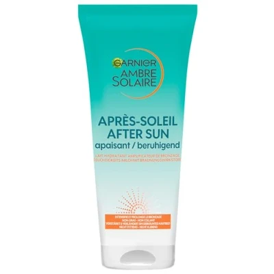 Obrázek Garnier After Sun Lotion, jemně opálené hydratační mléko, posiluje opálenou pleť, Ambre Solaire zklidňující mléko po opalování, 1 x 200 ml