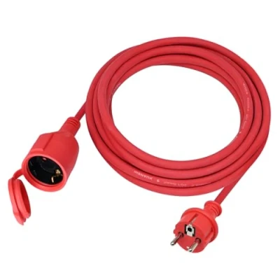 Obrázek prodlužovací kabel Schuko gumový pro venkovní použití IP44 H05RR F 3G 1,5 mm (10 m, červený)