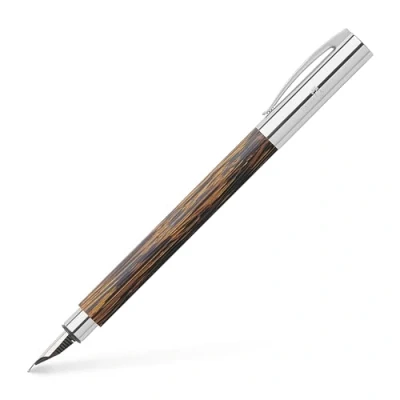 Obrázek FABER CASTELL 148170 plnicí pero AMBITION Cocos, šířka pera M, včetně dárkového balení a konvertoru