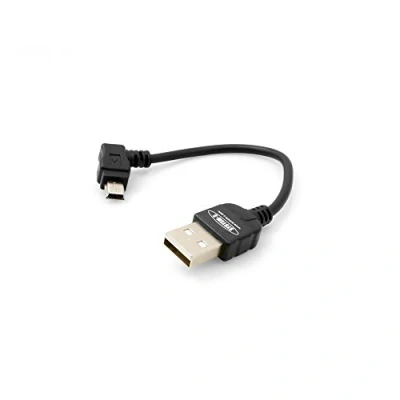 Obrázek System S Mini USB kabel úhlový konektor 90 stupňů zahnutý adaptér datový nabíjecí kabel, 10 cm
