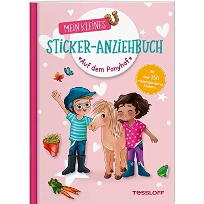 Obrázek Mein kleines Sticker Anziehbuch. Auf dem Ponyhof / Mit 150 wiederablösbaren Stickern Für Mädchen und Jungen ab 4 Jahren: Stickern, spielen, beschäftigen Jahren. über