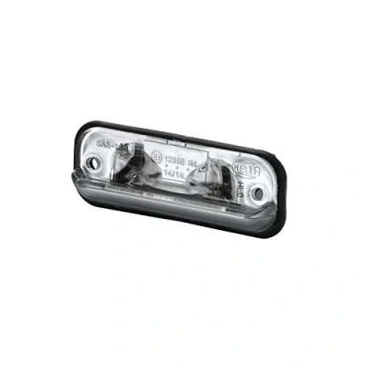 Obrázek HELLA 2KA 001 378 207 osvětlení registrační značky přívěsek halogen 12V montáž/šroubové připojení ECE barva světelného panelu: čiré vlevo/vpravo/vnější