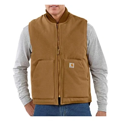 Obrázek Carhartt Pánská volná, izolovaná vesta z pevné plachtoviny s žebrovaným límcem, Hnědá (carhartt braun)