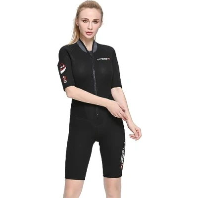 Obrázek Cressi Endurance Lady Shorty Wetsuit 3mm Neopren pro ženy potápěče a šnormačky, černá/šedá