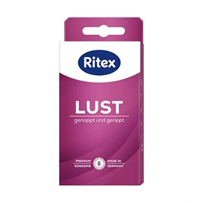 Obrázek Ritex LUST kondomy, s výstupky a žebrované, 8 kusů, vyrobeno v Německu