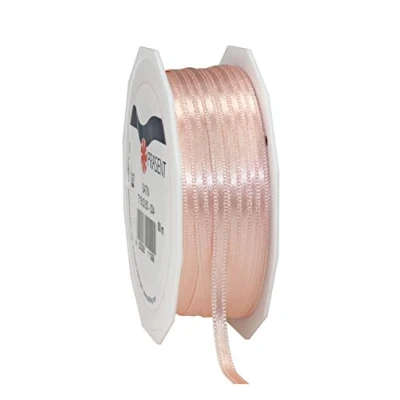 Obrázek PRÄSENT C.E. Pattberg Satin apricot, 50 m Satinband zum Einpacken von Geschenken, 3 mm Breite, Geschenkband Dekorieren &amp; Basteln, Dekoband, Anlass