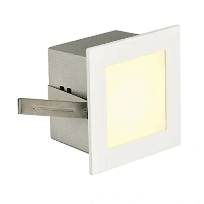 Obrázek SLV LED vestavné svítidlo Frame Basic nástěnné a stropní K montáži hranaté, bílé, 3000 teplá bílá stylové svítidlo, vestavný zářič osvětlení schodiště, schodišťové světlo