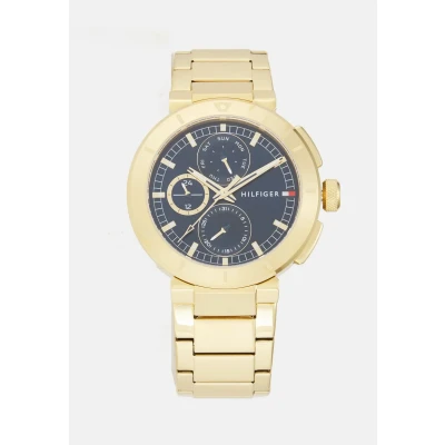 Obrázek Tommy Hilfiger Lorenzo Hodinky se stopkami goldcoloured/blue, Muži, Velikost: One Size, Gold coloured/blue