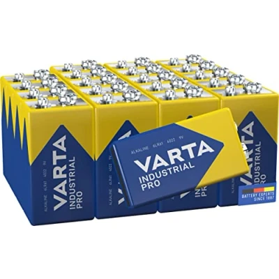 Obrázek baterie VARTA Industrial Pro 9V blok alkalické 6LR61 (balení 20), provedení se může lišit