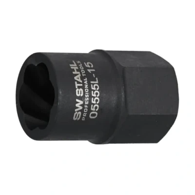 Obrázek SW ocel Spirálový drážky pro použití 3/8 palce, 15 mm vnější 6hranné, 05555L