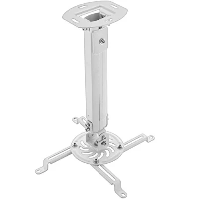 Obrázek deleyCON Univerzální držák na projektor stropní + sklopný 15 otočný o 360 do 13,5 kg výškově nastavitelný 380 mm 580 vedení kabelu bílý