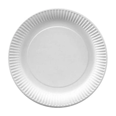 Obrázek Papstar Papírový talíř / grilovací talíř, bílý (50 kusů), z kartonu čerstvých vláken, extra silný, průměr 26 cm, šetrný k životnímu prostředí, do kuchyně, domácnosti a gastronomie, #11176, 5,50 x