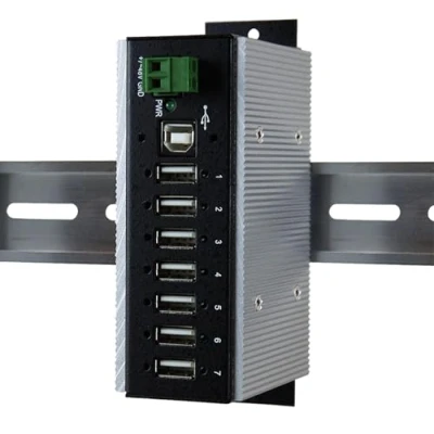 Obrázek Exsys EX 1177HMVS WT 7 Port USB 2.0 HUB 15KV Surge Protection Černá