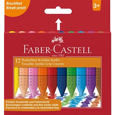 Obrázek FABER CASTELL 122540 Mazací křída Jumbo GRIP, 12 ks v kartonovém pouzdře