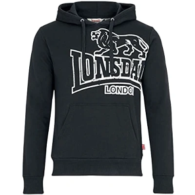 Obrázek Lonsdale Tadley Mikina s kapucí, Muži, Velikost: XL, Black/ecru