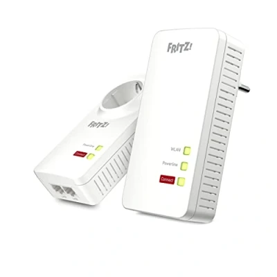 Obrázek AVM Sada FRITZ!Powerline 1260/1220 WLAN (WLAN Access Point, ideální pro streamování médií nebo připojení NAS, 1 200 MBit/s, německá verze)