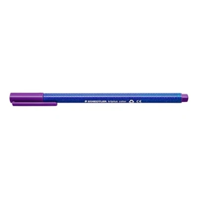 Obrázek STAEDTLER Fixy triplus color, fialové, trojhranné, stabilní, neohromující špička, šířka linky cca 1 mm, vhodné pro děti, vysoká kvalita Made in Germany, 10 fibre tip pens v kartonovém pouzdře, 323 6