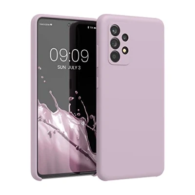 Obrázek kwmobile pouzdro kompatibilní se Samsung Galaxy A52 / 5G A52s silikonové na mobil měkký povrch bezdrátové nabíjení Nude Lilac