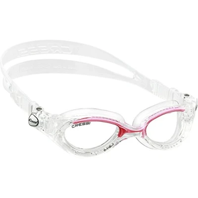 Obrázek CRESSI Lady Flash Goggles Clear/Clear Lilac_Clear Lens dámské plavecké brýle se samostatným okulárem proti zamlžení, poškrábání a UV sklům, čirá šeříková čočka, jednotná velikost