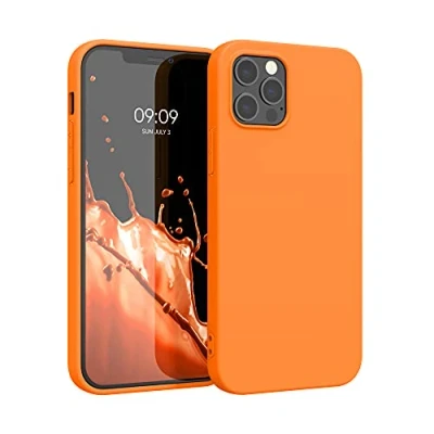 Obrázek kwmobile pouzdro kompatibilní s Apple iPhone 12 pro Max měkké TPU silikonové vhodné bezdrátové nabíjení Fruity Orange