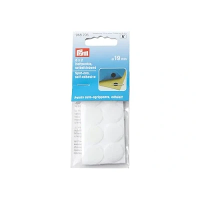 Obrázek Prym weiß 968705 Haftpunkte selbstklebend, Polyamid: 100%, Ø 19 mm, 8 Paar