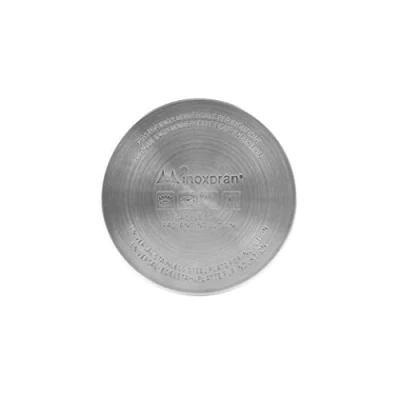 Obrázek INOXPRAN Universal Induktionsplatte aus Edelstahl, 12 x 0,5 cm, geeignet für alle Töpfe und Pfannen, praktisch bequem zu bedienen (6511), Grau