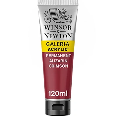 Obrázek Winsor &amp; Newton 2131466 Galeria akrylová barva, vysoká pigmentace, stálobarevná, máslová konzistence, tuba 120 ml permanentní karmín alizarinu