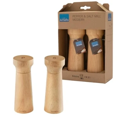 Obrázek Amefa Modern Salt and Pepper Mill Set 15 cm Wood