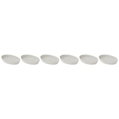 Obrázek Küchenprofi Krémové misky Brulee, bílé, tvrdý porcelán, sada 6 ks, forma do trouby, 13 x 8 2,5 cm, formičky na suflé, vhodné mini zapékací mísa