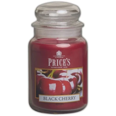 Obrázek Prices&#039;s Price &#039;s Kerzen groß Jar Black Cherry, Schwarz, 400