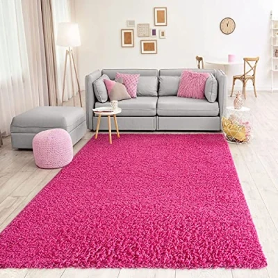 Obrázek Prime Shaggy koberec, vysoký vlas, dlouhý moderní koberce pro obývací pokoj, ložnici VIMODA, rozměry:150 cm, čtverec