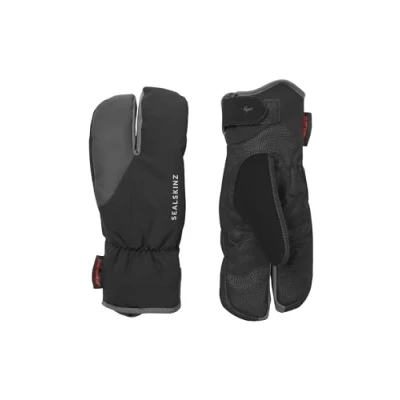 Obrázek Sealskinz Unisex Extrem Kaltes Wetter Wasserdichter Radhandschuh im Hummerkrallen Stil Schwarz/Grau, L
