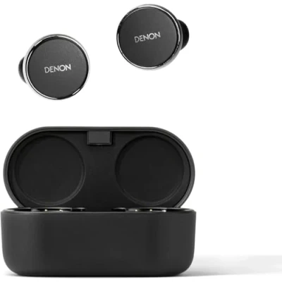 Obrázek Denon Bezdrátová sluchátka PerL Pro Premium True Wireless, personalizovaný zvukový profil s adaptivní akustickou technologií Masimo, potlačení hluku, odolnost proti vodě a integrované mikrofony, černá