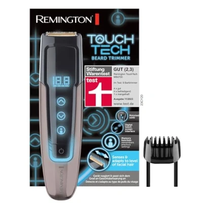 Obrázek Remington zastřihovač vousů pánský [Stiftung Warentest vítěz testu šetrná k pokožce digitální nastavení délky 0,418 mm] TouchTech (síťovaný/lithium iontový provoz na