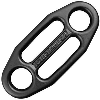 Obrázek Kong. Gi Selbstsichernde Versicherungsplatte. Ideal Für Einzel und Doppelseilabfahrten. Notbremssystem. Seile von 8 bis 13 mm. Gewicht 62 g. Farbe: Schwarz