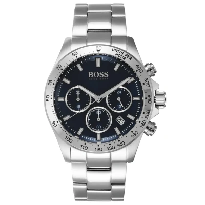 Obrázek BOSS Hodinky se stopkami silvercoloured/metallic blue, Muži, Velikost: One Size, Silver coloured/metallic blue