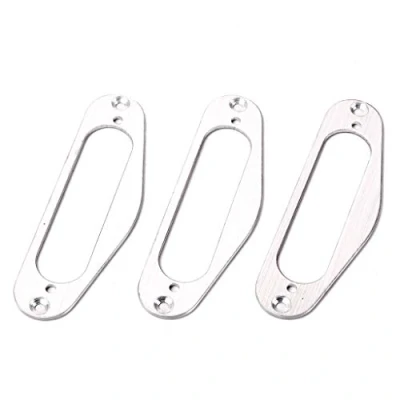 Obrázek Alnicov 2 Stück Metall Single Coil Tonabnehmer Surround Plate Mounting Ring für Gitarre, Silber