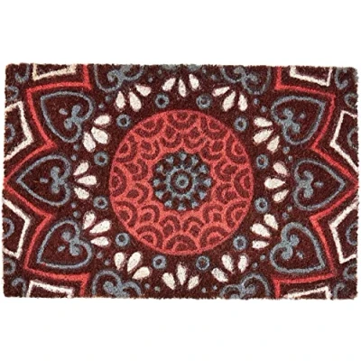 Obrázek Excelsa Mandala Rot Fußmatte, Kokosfaser, 40 x 60 cm