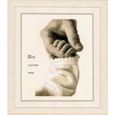 Obrázek Vervaco PN 0173017 Babyglück Stickpackung Zählmuster, Baumwolle, mehrfarbig, ca. 18 x 24 cm / 7,2&quot; 9,6&quot;