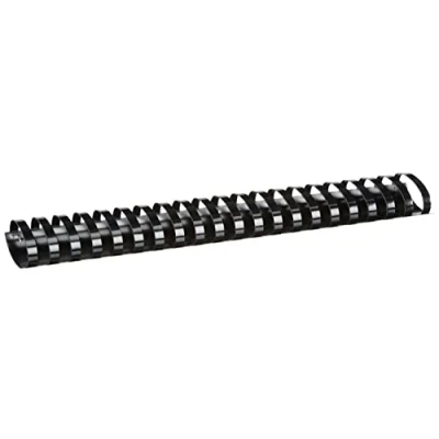 Obrázek Fellowes Binderücken für Plastikbindung, 51 mm Durchmesser, 21 Ringe, A4 Dokumente, schwarz, Packung mit 50 Stück