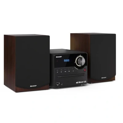 Obrázek SHARP XLB517DBR Mirco Soundsystem 45W (Digitalradio mit DAB, DAB+ und UKW/FM Radio, Bluetooth, USB, CD, MP3), braun