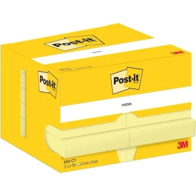 Obrázek Lístečky Post It, žlutá barva, 38 x 51 mm, 12 bloků, 100 listů 76 mm