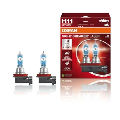 Obrázek Osram Night Breaker Laser H11, + 150% větší jas, halogenová žárovka, 64211NL HCB, 12V auto, duo box (2 žárovky)