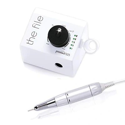 Obrázek Promed the file 525 elektrický pilník na nehty, fréza nehty pro zdobení nehtů a nehtový design, gel akryl, přírodní manikúra pedikúra, odstranění zrohovatělé kůže 25 000 ot/min, balení 1